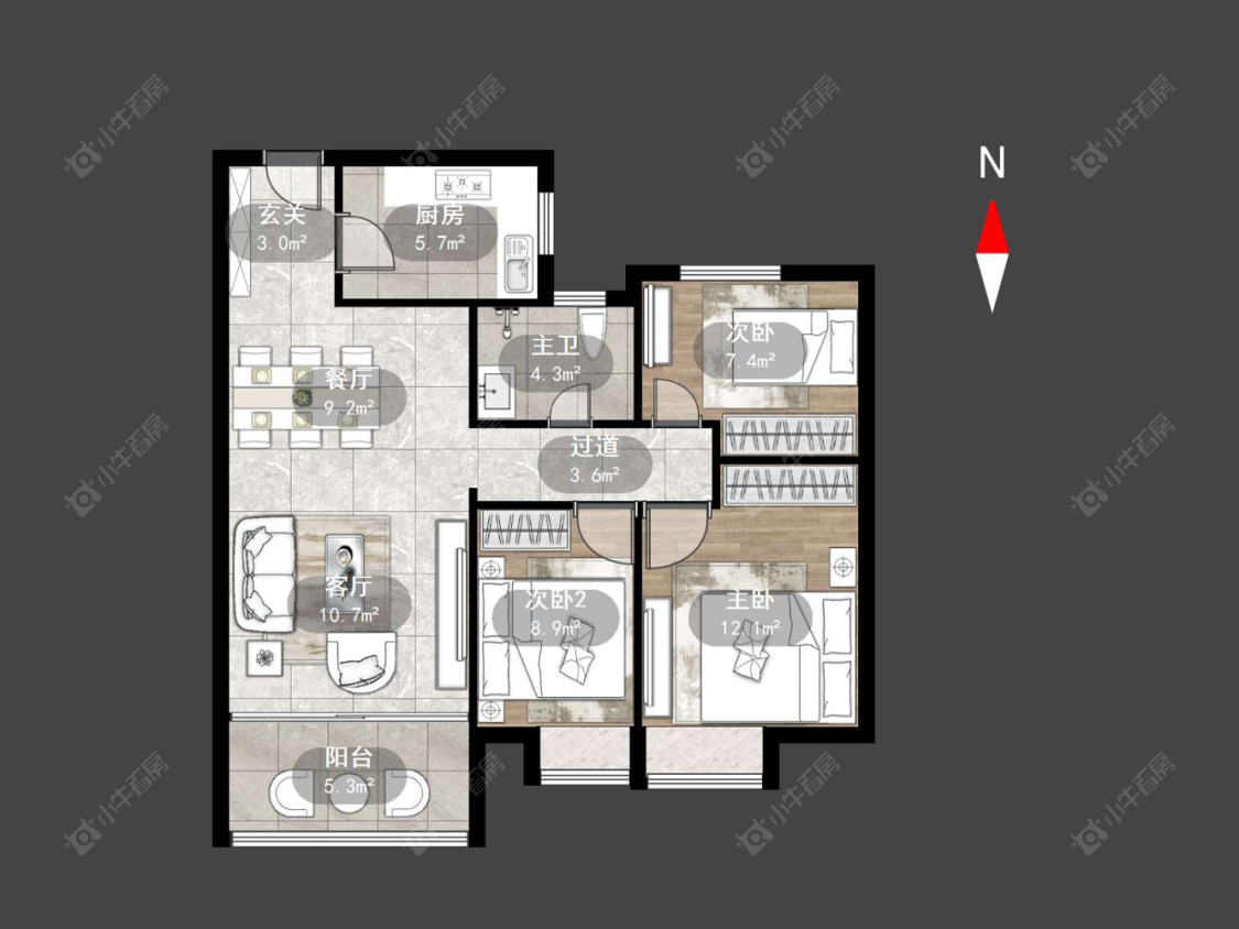 常州碧桂园华星·世纪学府在售二手房源户型图_小牛看房