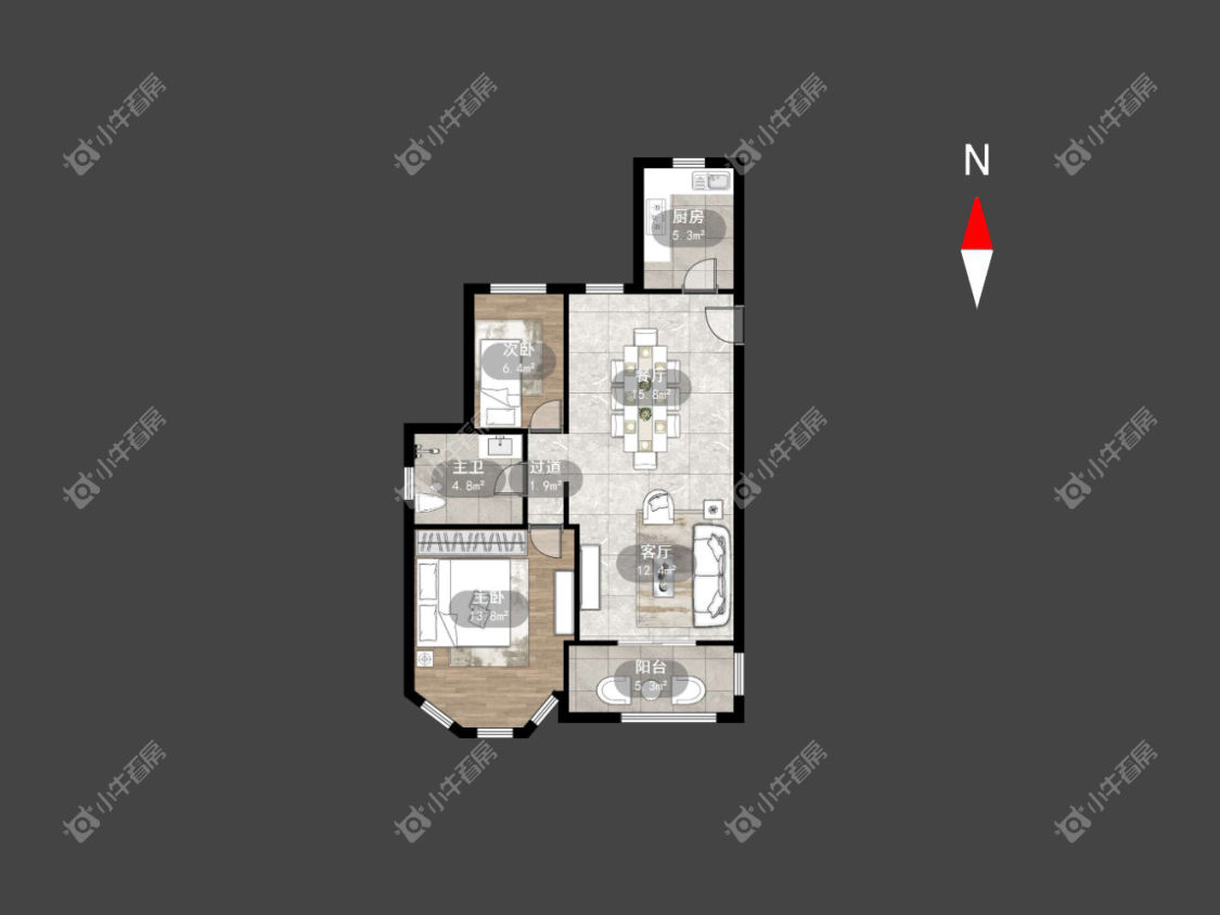 常州金美林花园在租房源户型图_小牛看房