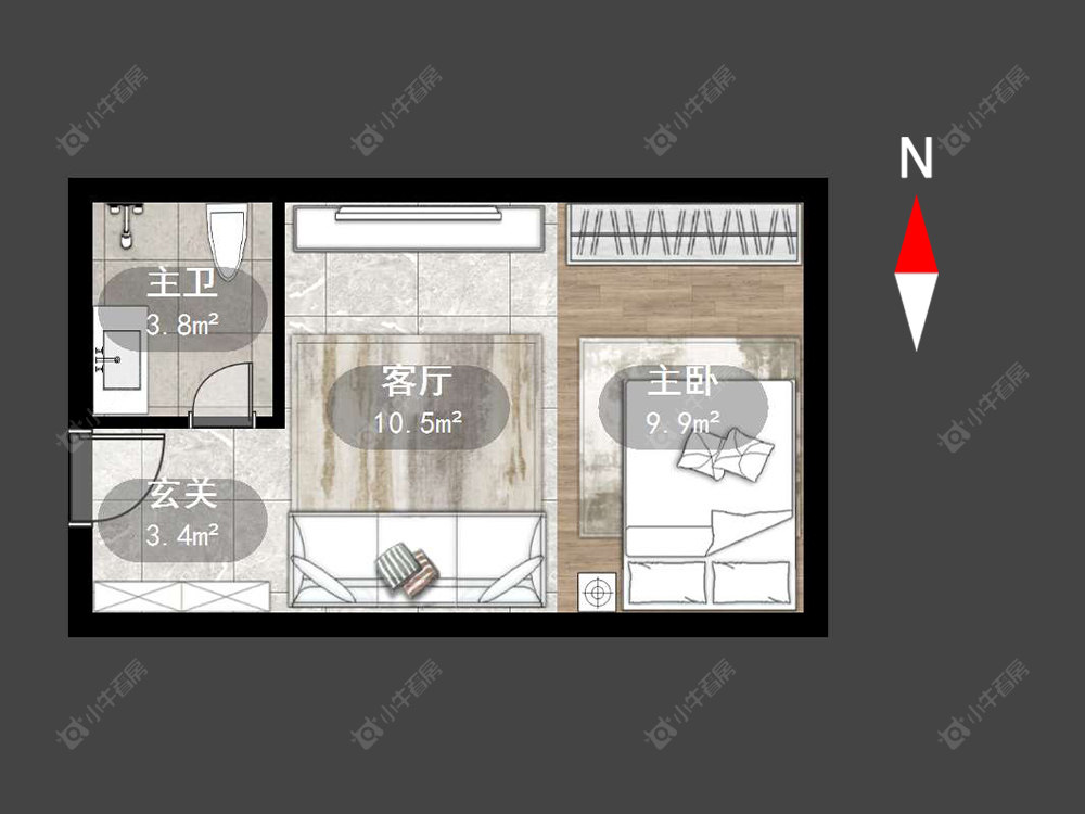 常州爱琴海公寓在售二手房源户型图_小牛看房