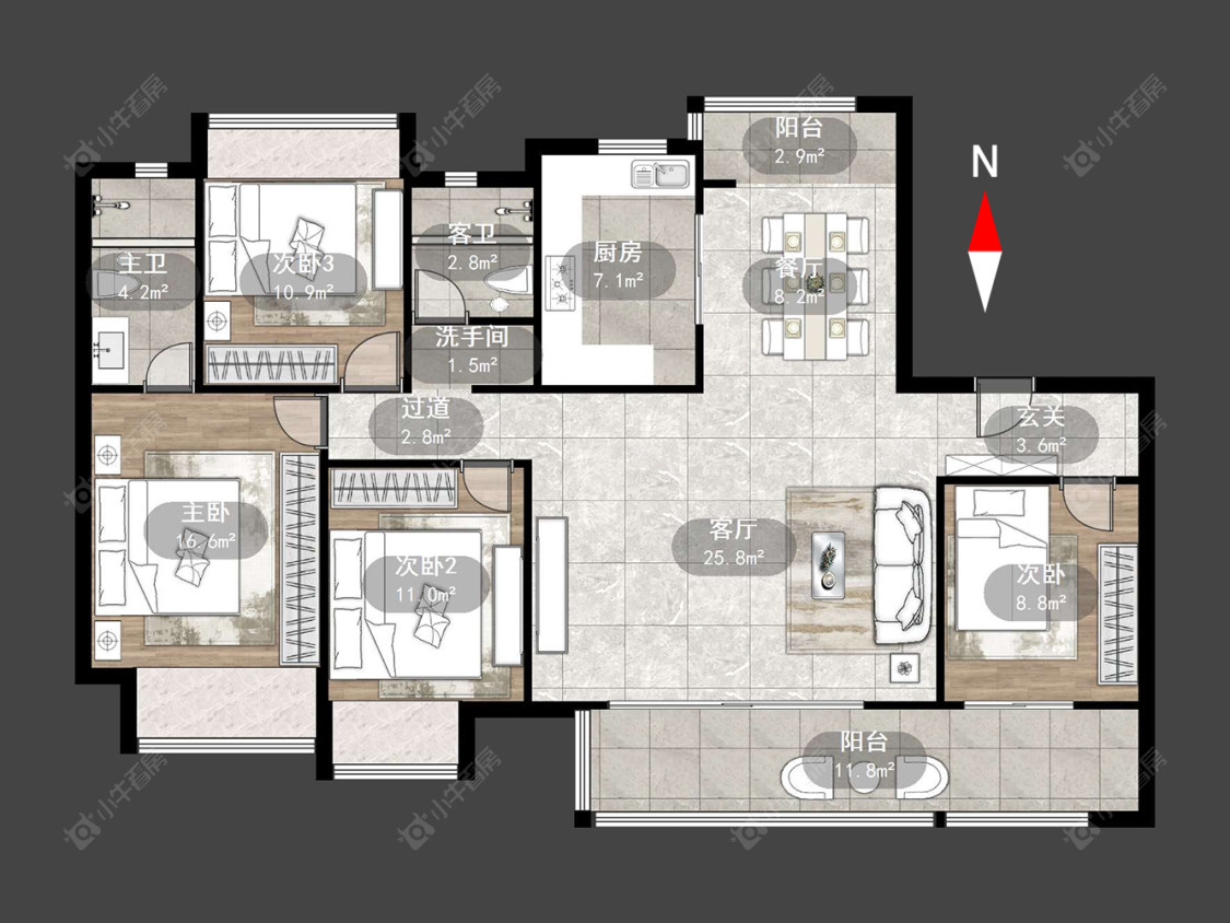 常州碧桂园碧玥和鸣在售二手房源户型图_小牛看房