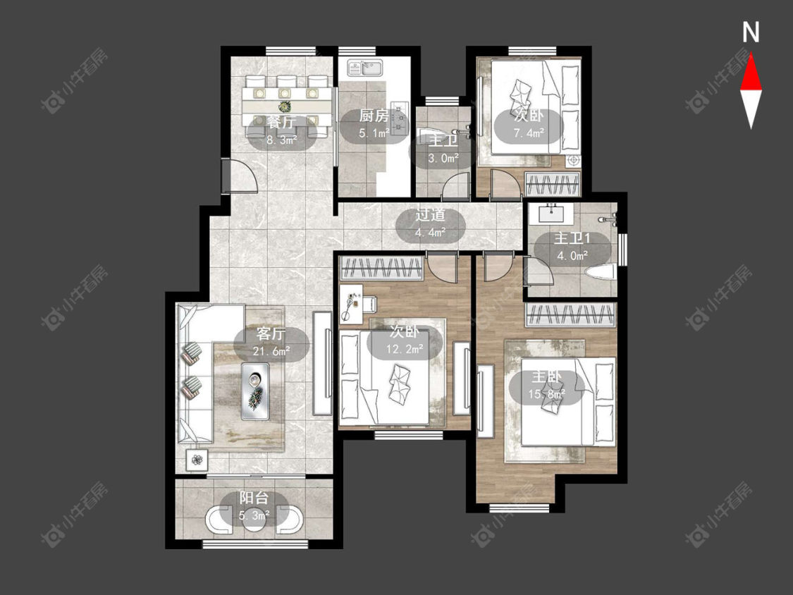 常州戴安花园在售二手房源户型图_小牛看房