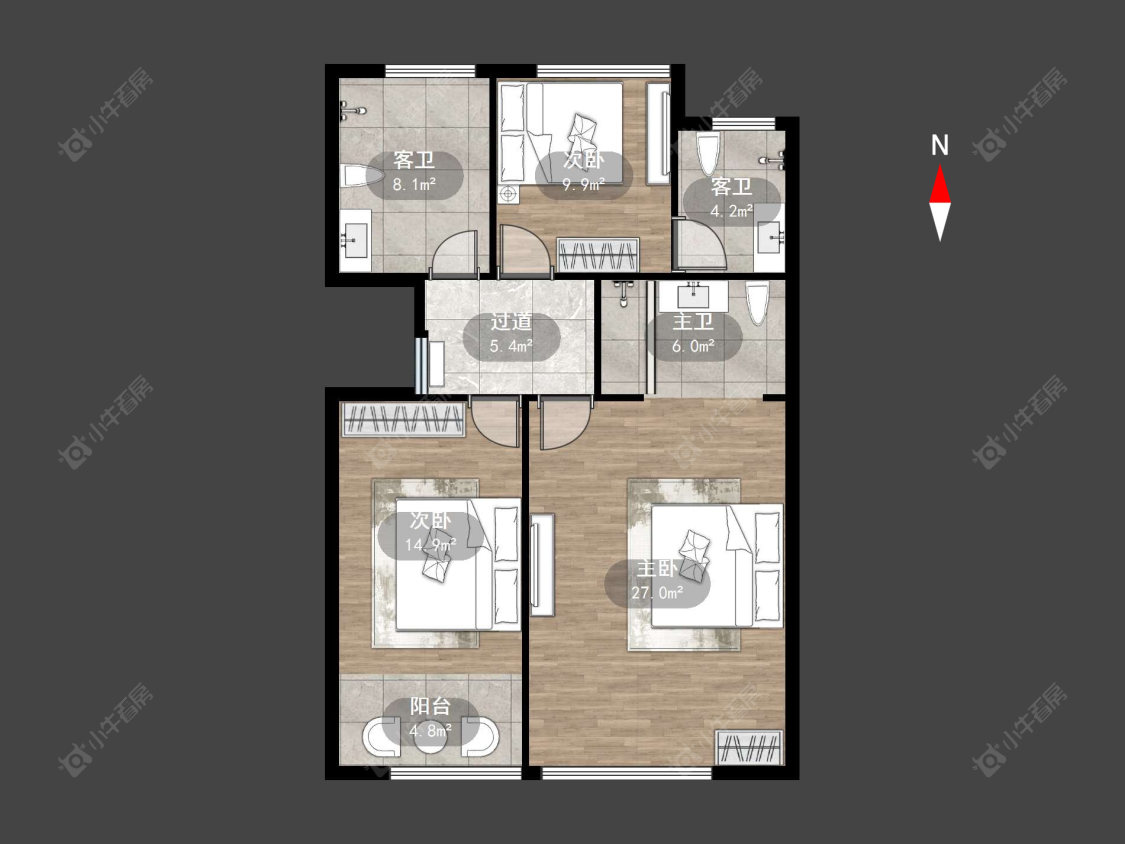 万科公园大道一期房源户型图 常州万科公园大道一期在售二手房源户型图_小牛看房