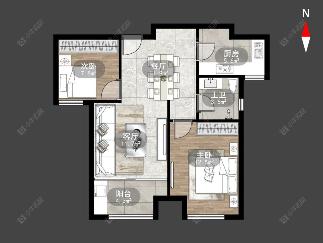 常州新城春天里在售二手房房源户型图_小牛看房