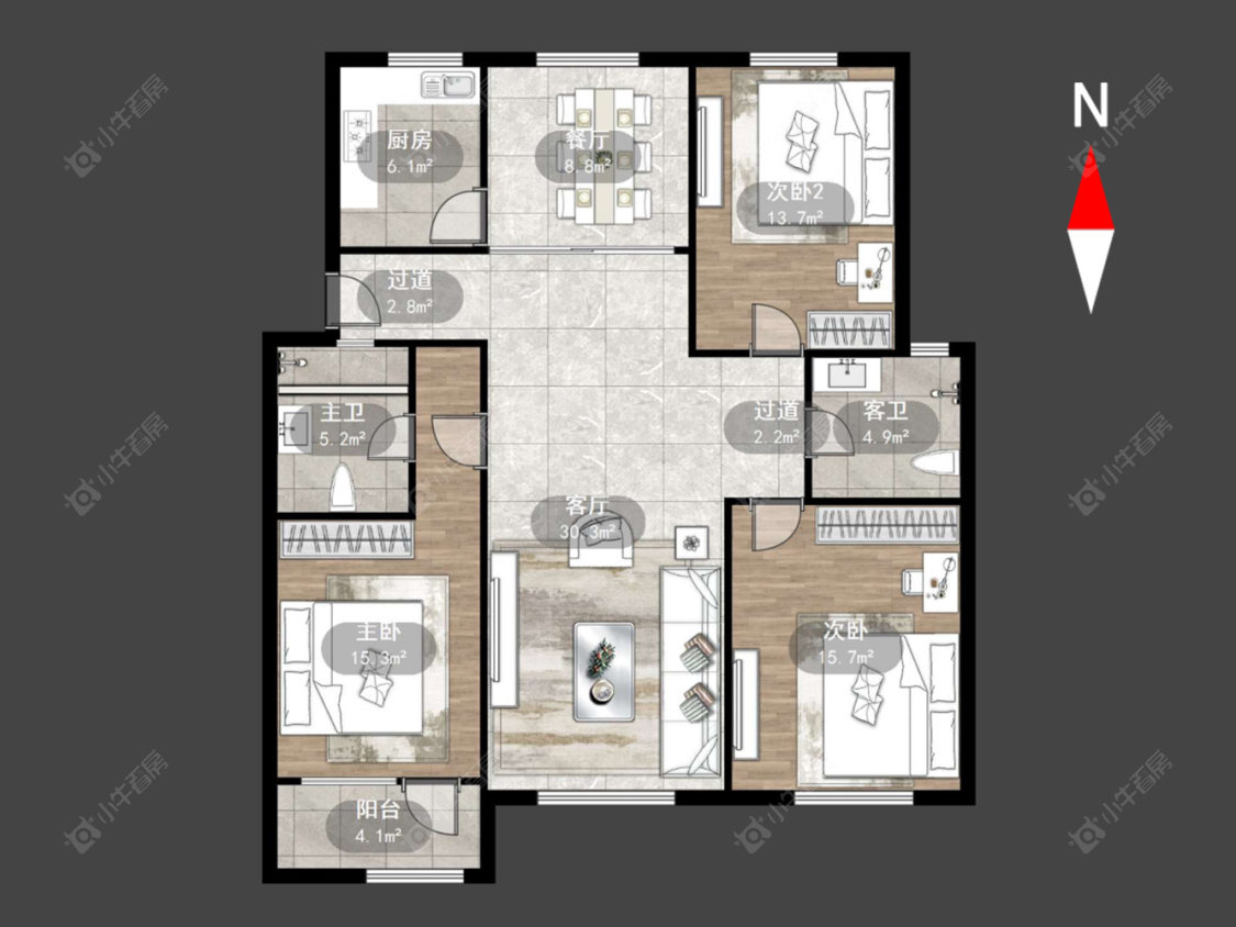 常州前桥新村在售二手房源户型图_小牛看房