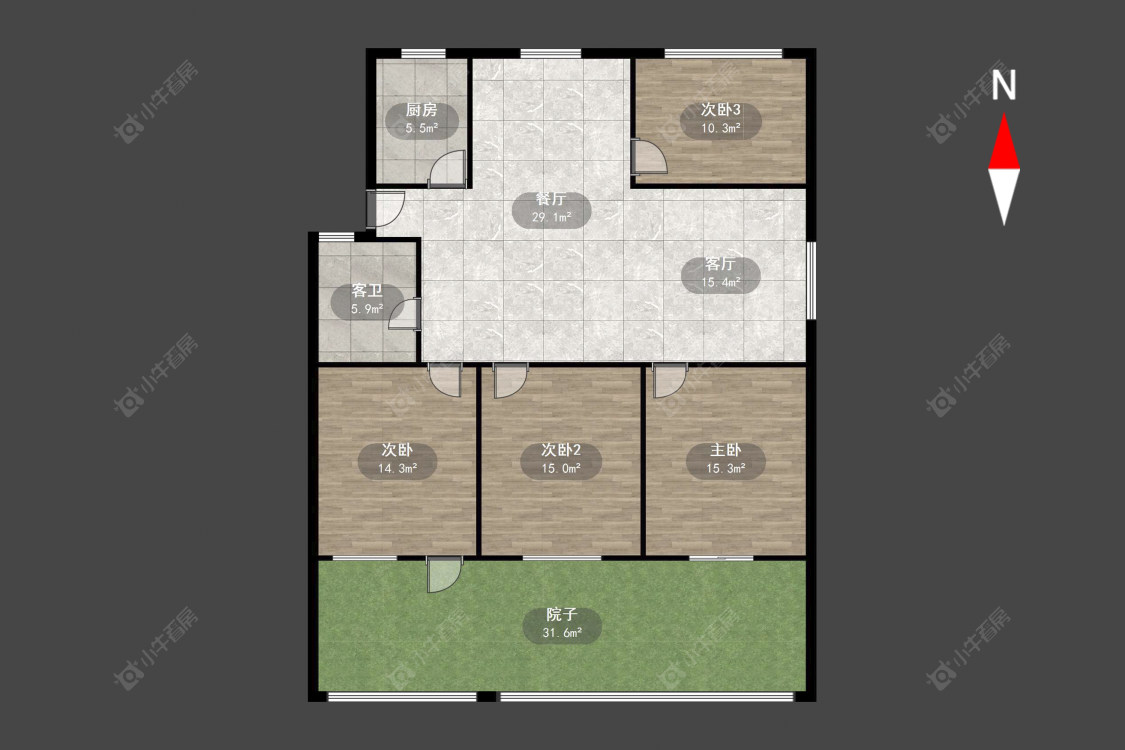 常州中凉花园在售二手房源户型图_小牛看房