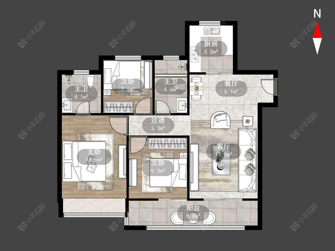 常州泰村花园在售二手房源户型图_小牛看房