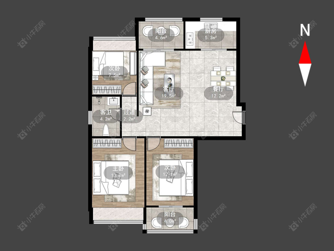 常州御城在售二手房源户型图_小牛看房