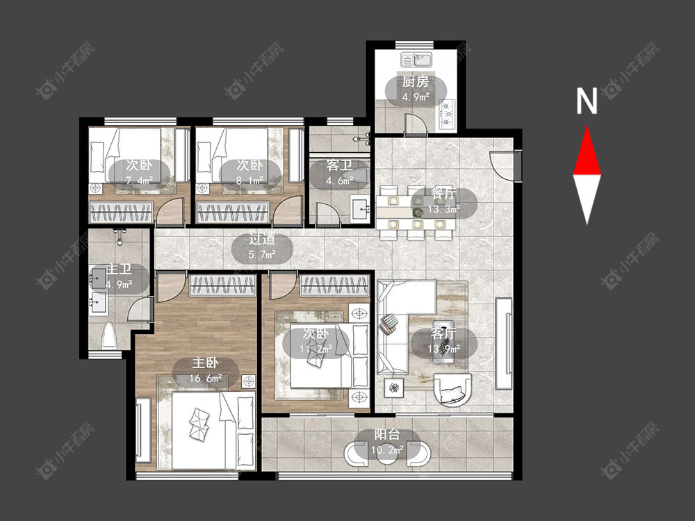 星河丹堤八区房源户型图 常州星河丹堤八区在售二手房源户型图_小牛看房