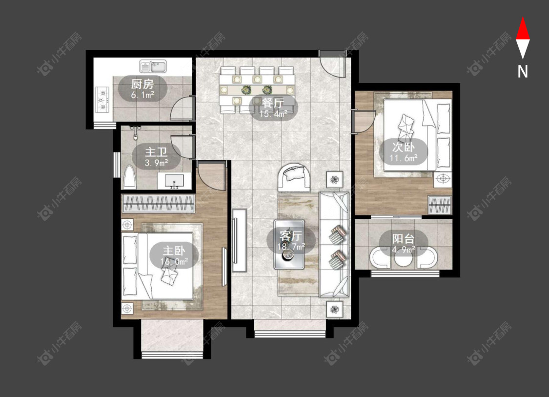 常州华海花园在售二手房源户型图_小牛看房