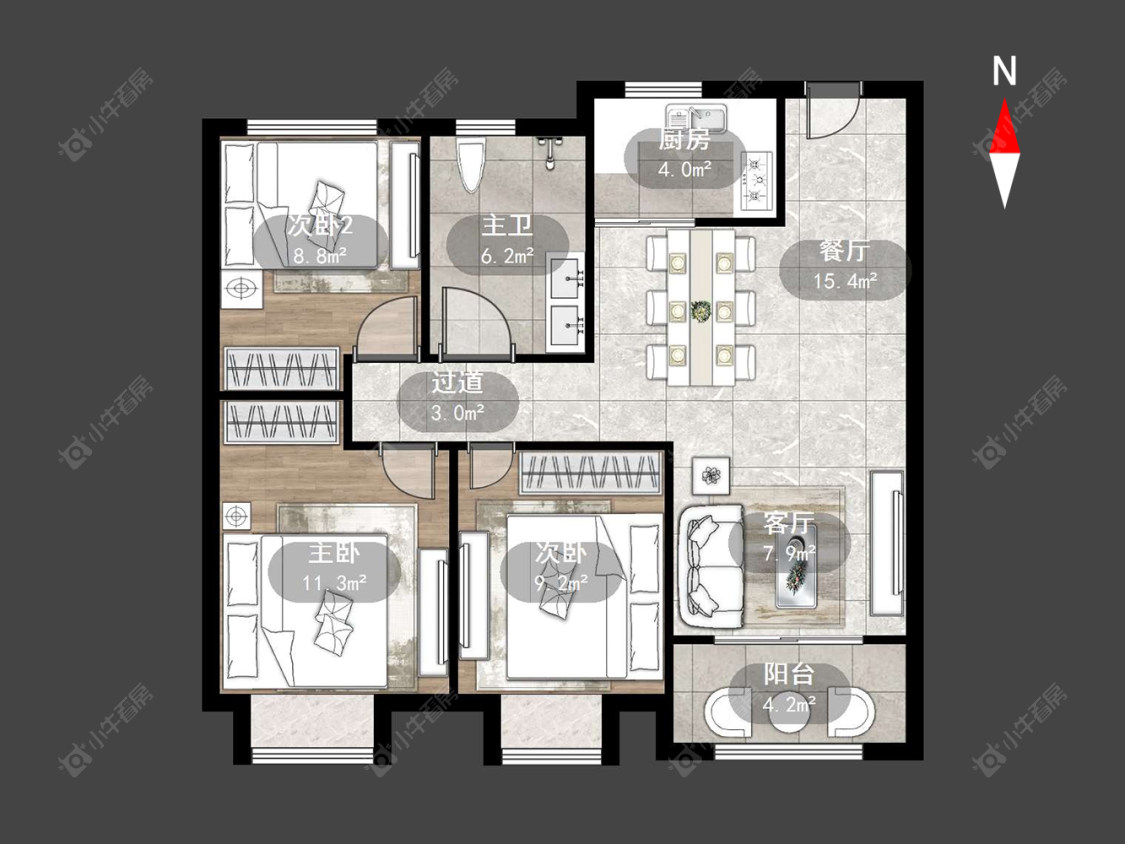 万科四季都会房源户型图 常州万科四季都会在售二手房源户型图_小牛看房