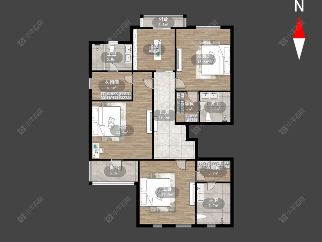 常州公园壹号四期在售二手房源户型图_小牛看房