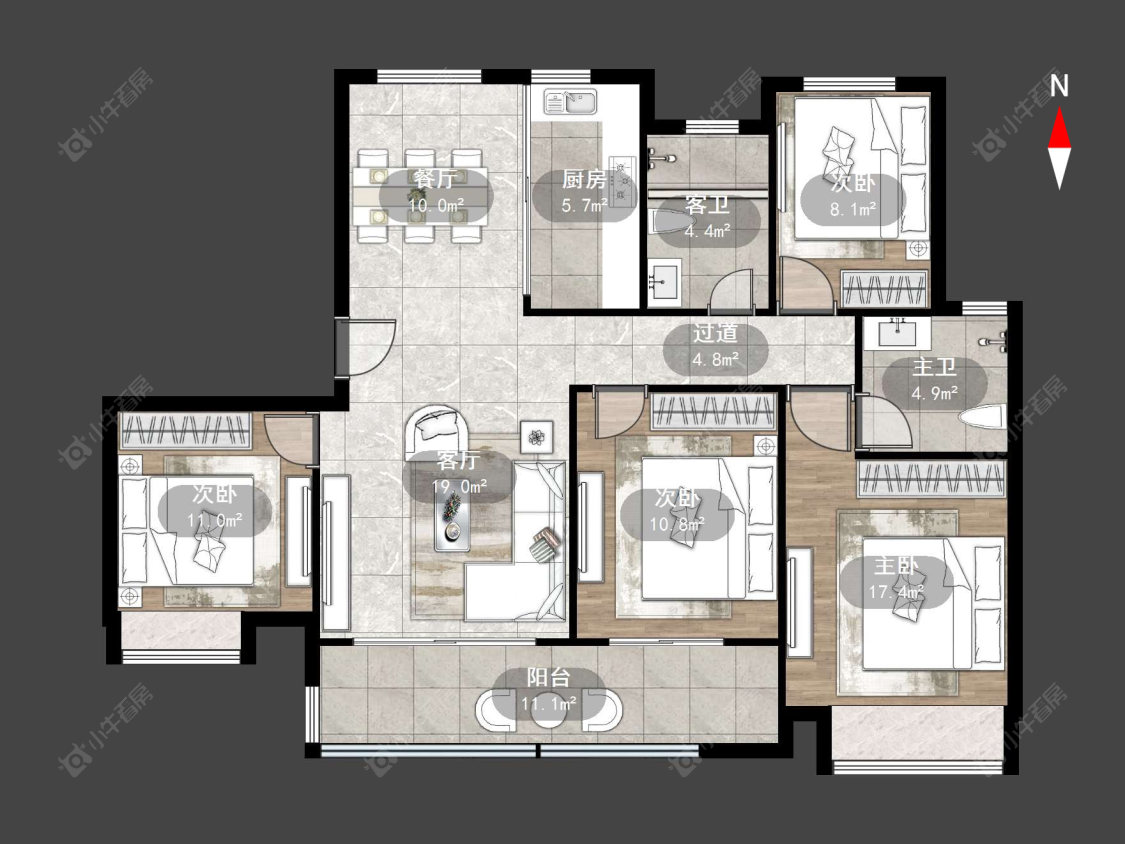 常州九里晴川在售二手房源户型图_小牛看房