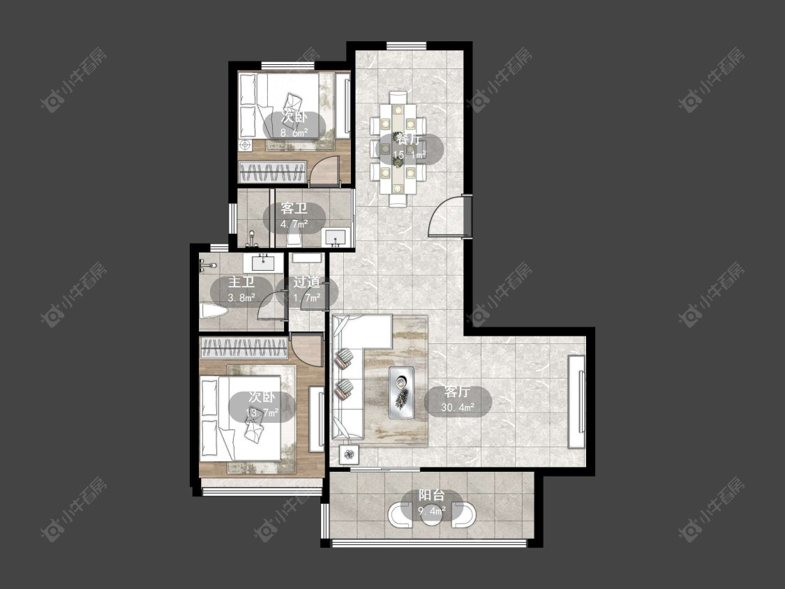 常州朗香园在售二手房源户型图_小牛看房