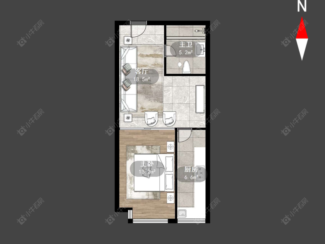 常州美吉特黄金公寓在售二手房源户型图_小牛看房