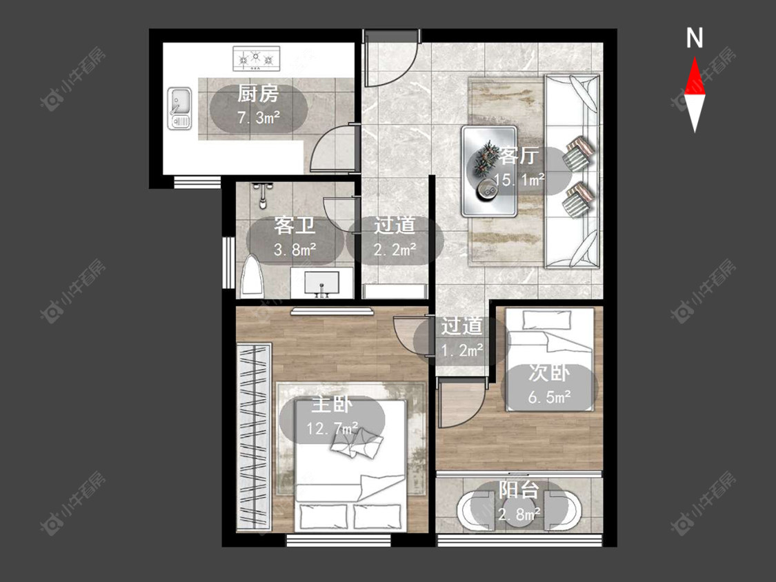 常州港龙紫荆城在售二手房源户型图_小牛看房