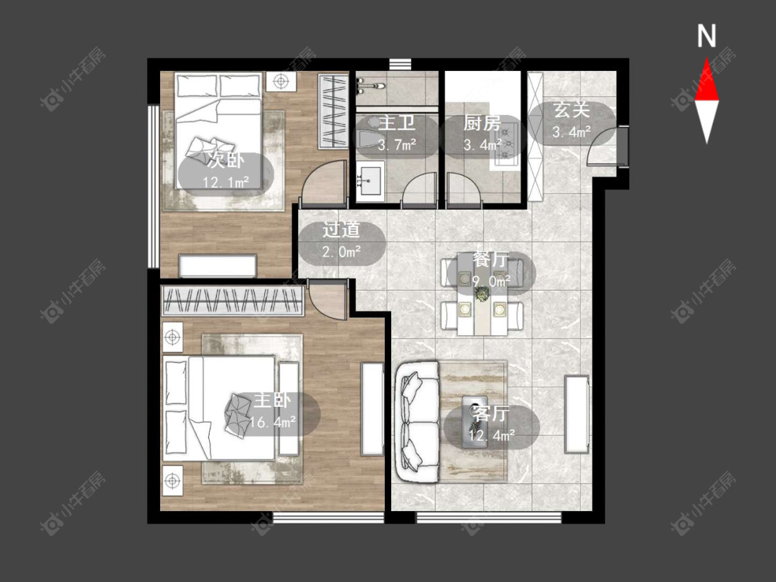 莱蒙双子星座公寓房源户型图 常州莱蒙双子星座公寓在售二手房源户型图_小牛看房