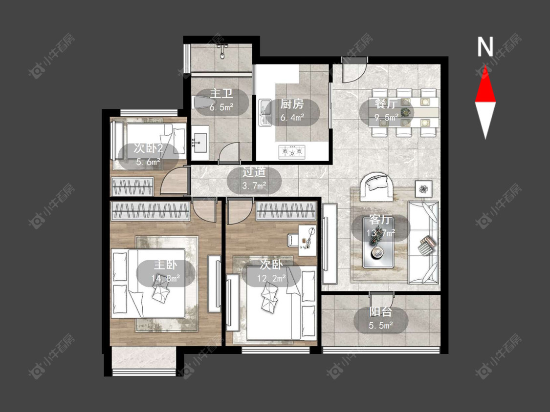 常州弘阳上城在售二手房源户型图_小牛看房