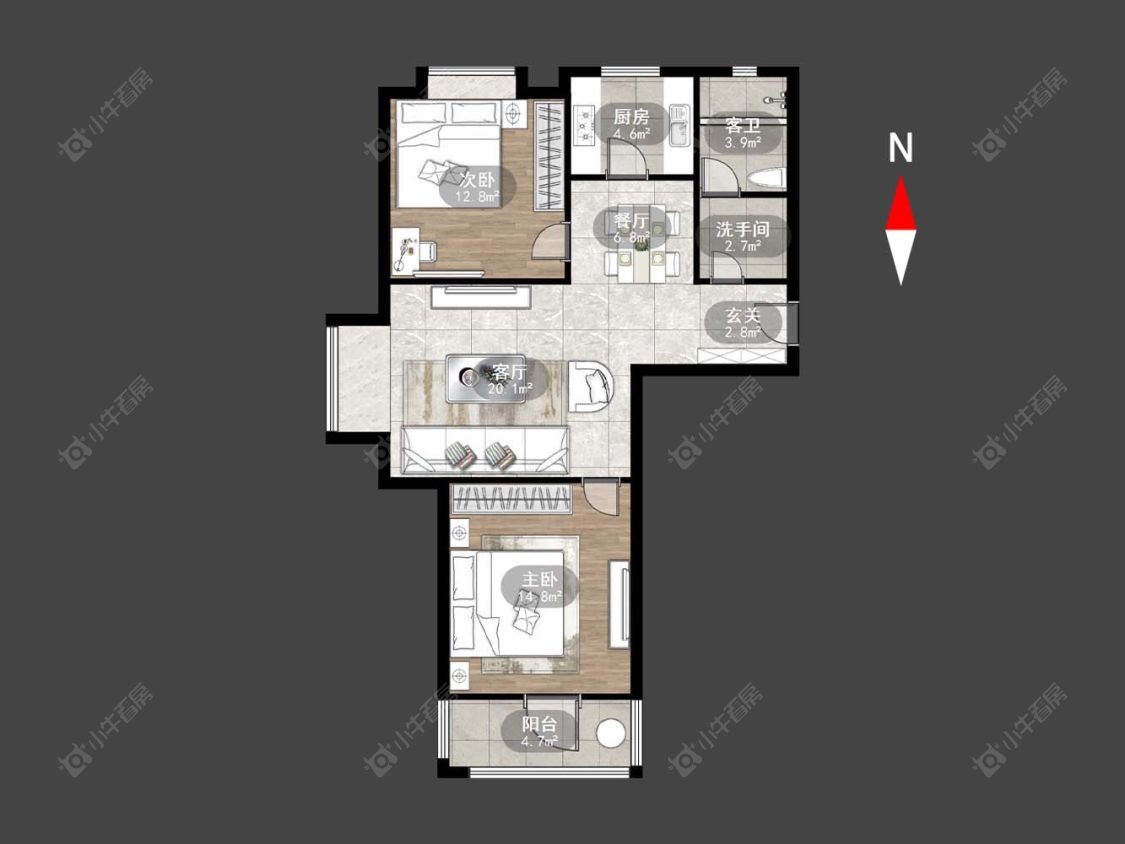 常州百馨北北苑在售二手房源户型图_小牛看房