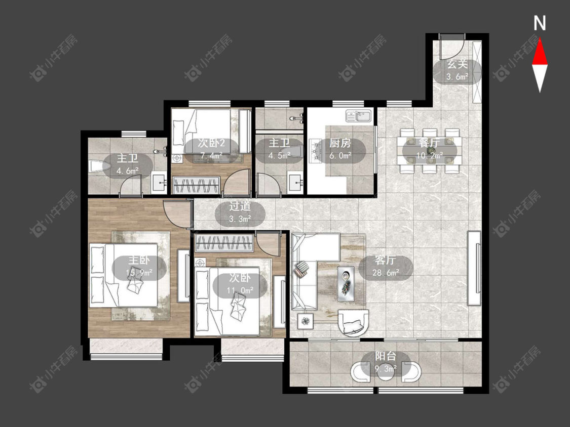 常州锦上香郡在售二手房源户型图_小牛看房