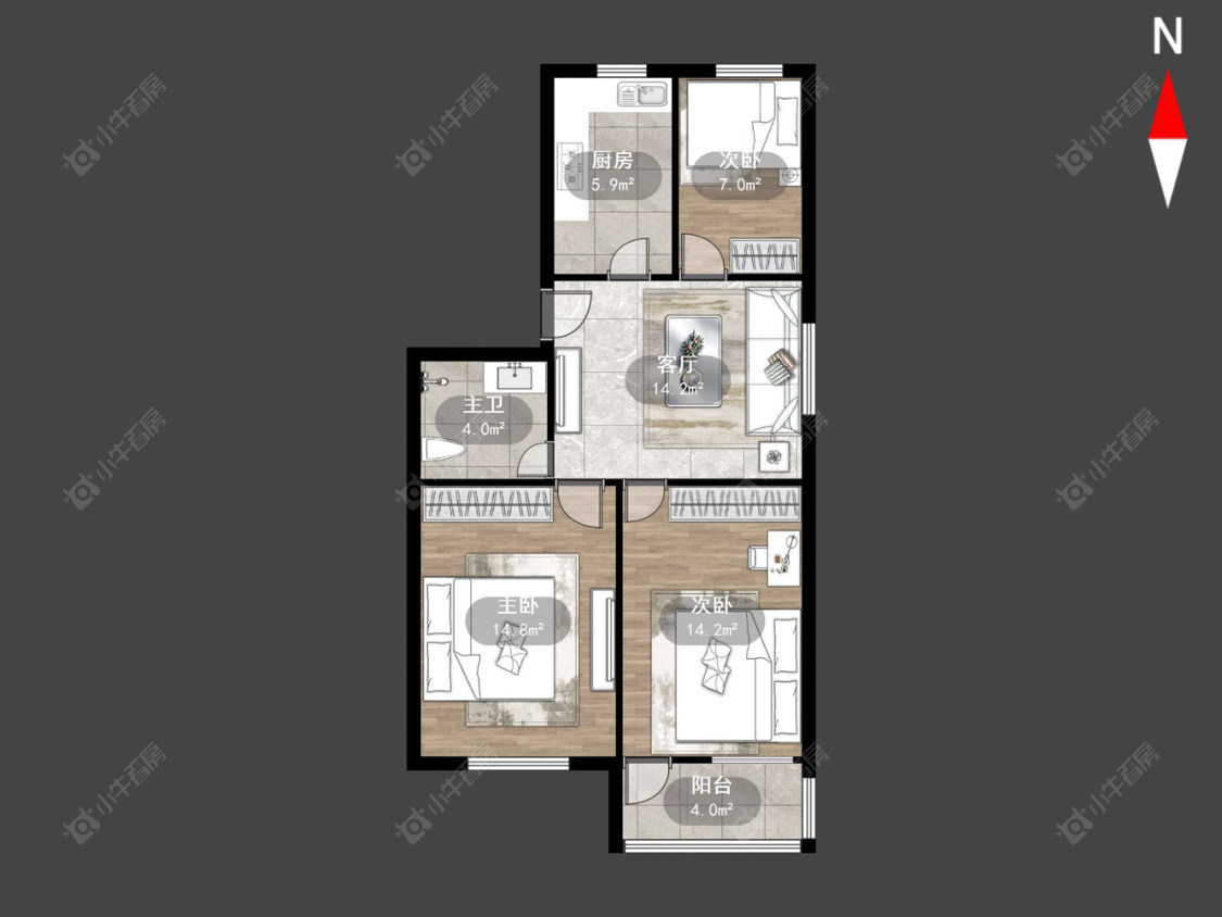 常州红星新村在售二手房源户型图_小牛看房