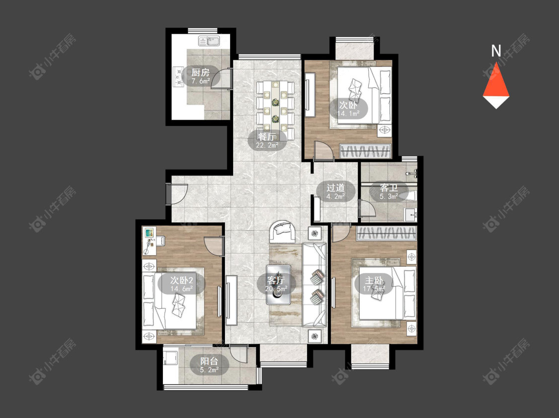 常州随园锦湖公寓在售二手房源户型图_小牛看房