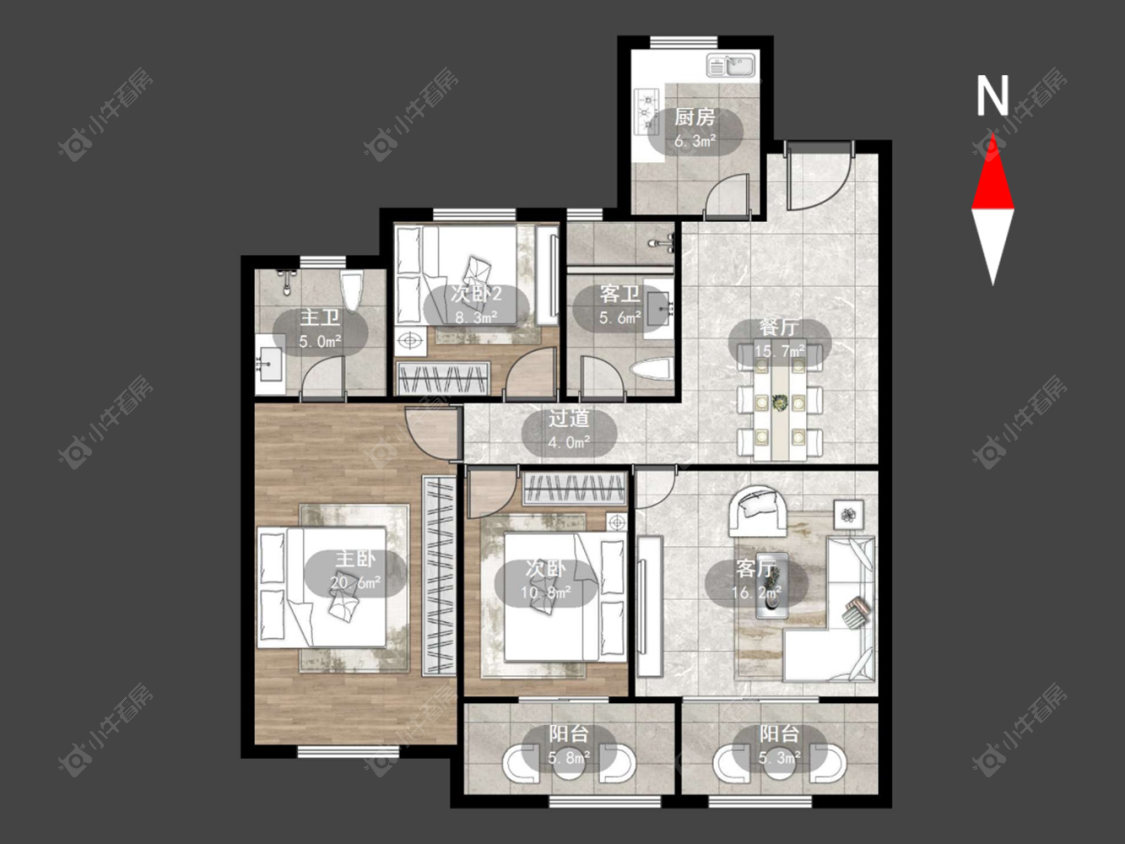 常州吾悦广场(天宁)在售二手房源户型图_小牛看房