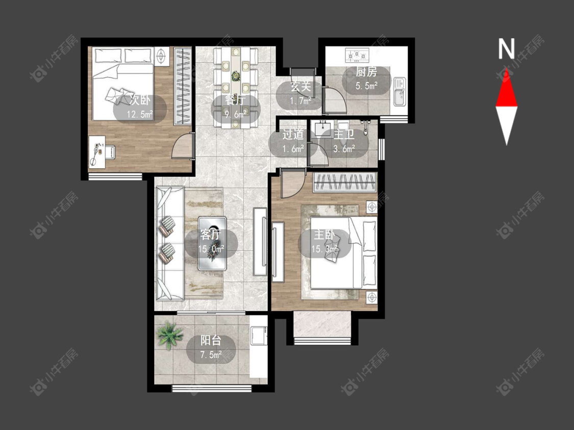 常州大名城西区在售二手房源户型图_小牛看房