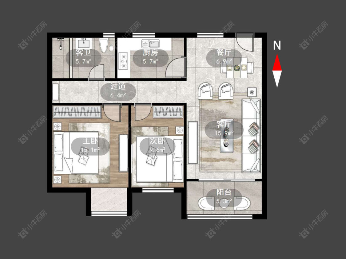 常州百馨西苑四期在售二手房源户型图_小牛看房