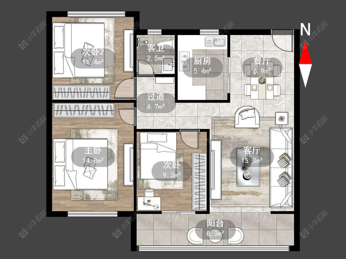 常州东方君开在售二手房源户型图_小牛看房
