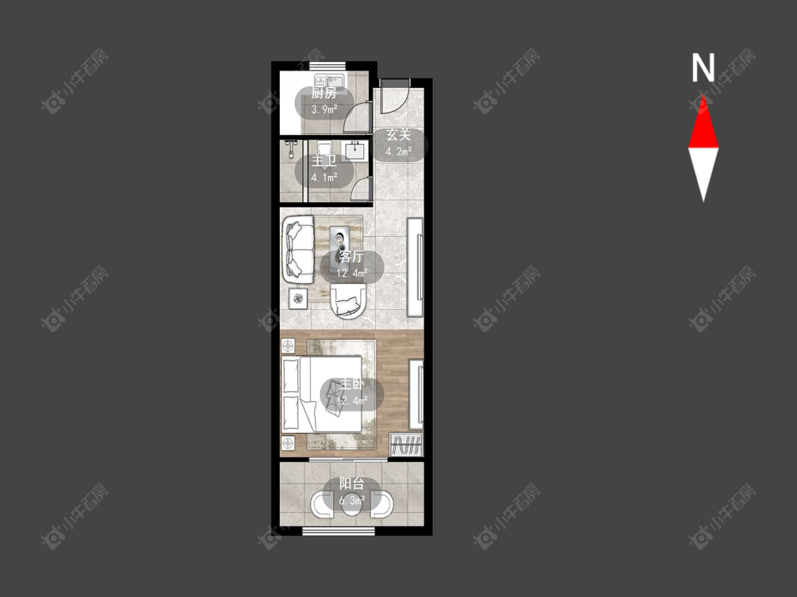 常州新城蓝钻苑东区在售二手房源户型图_小牛看房