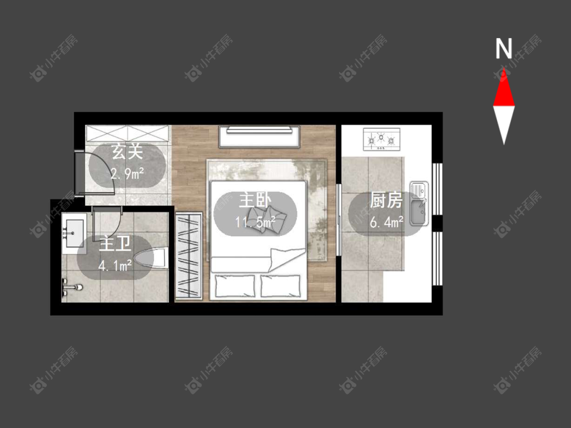 朗诗邻里中心房源户型图 常州朗诗邻里中心在售二手房源户型图_小牛看房