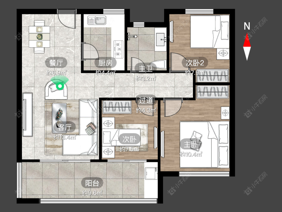 常州百兴澜庭在售二手房源户型图_小牛看房
