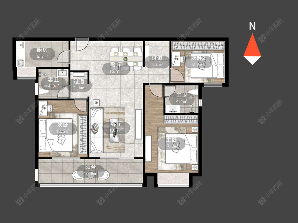 常州星河国际九区在售二手房源户型图_小牛看房