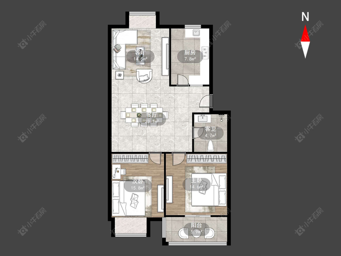 鑫福苑一期房源户型图 常州鑫福苑一期在售二手房源户型图_小牛看房