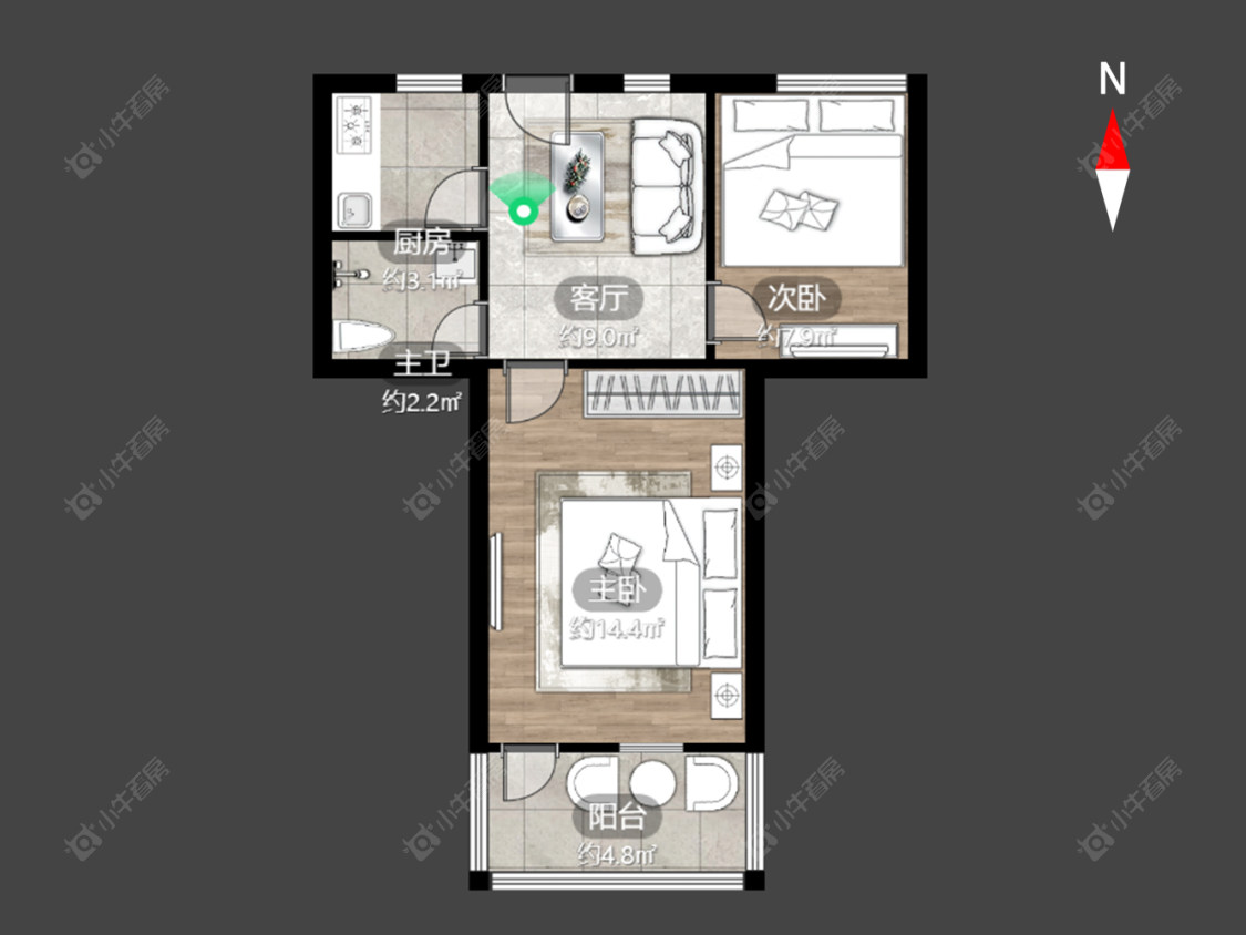 常州清潭五村在售二手房源户型图_小牛看房