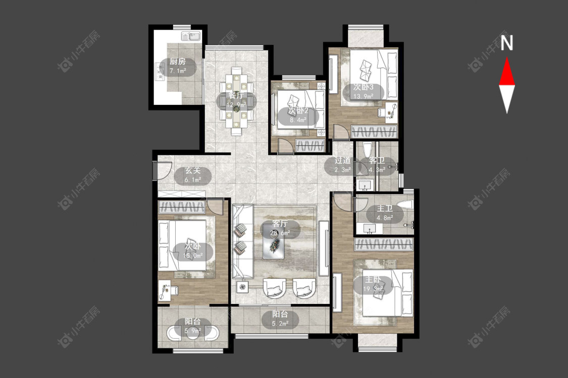常州新城南都雅苑在售二手房源户型图_小牛看房