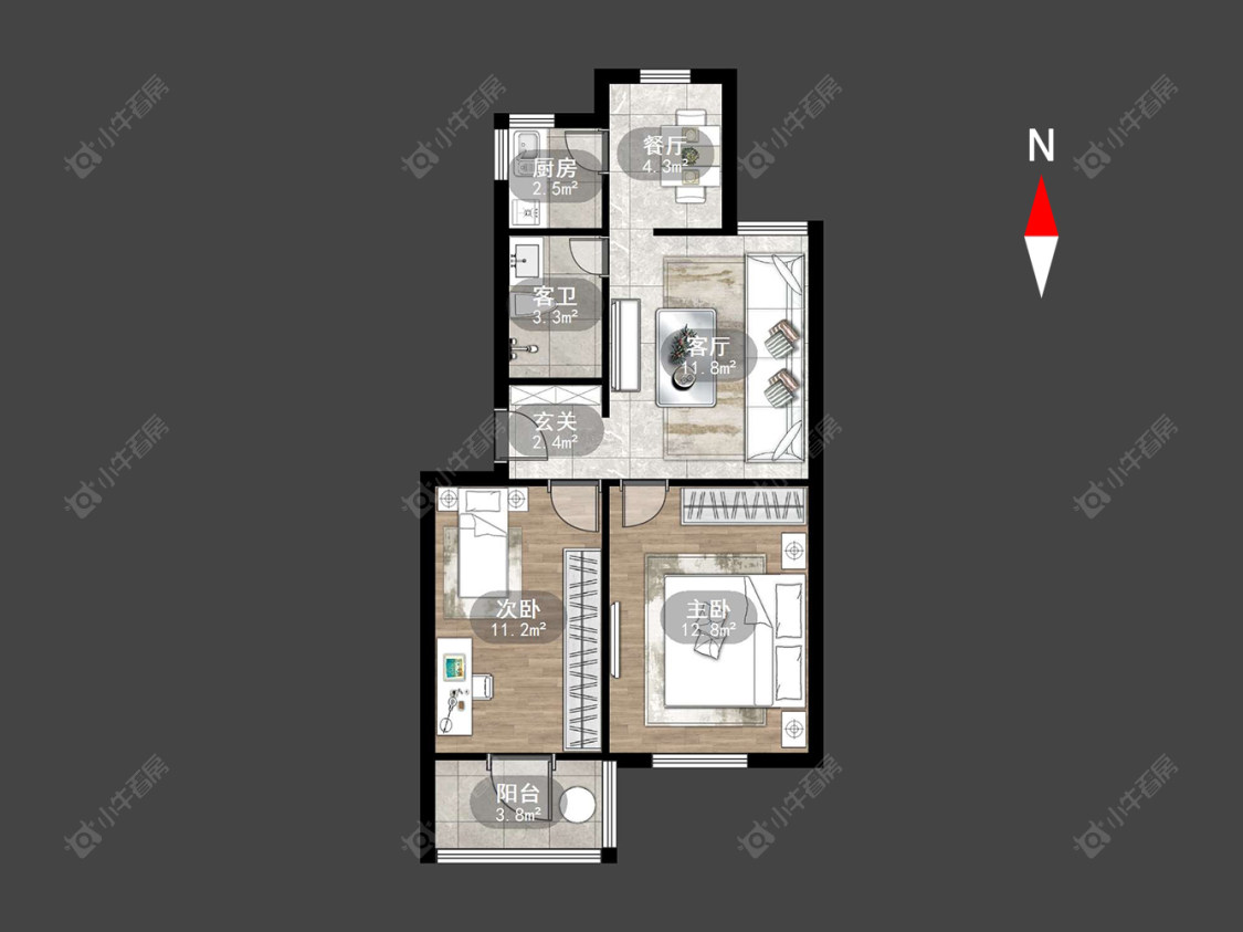 常州建材新村在售二手房房源户型图_小牛看房