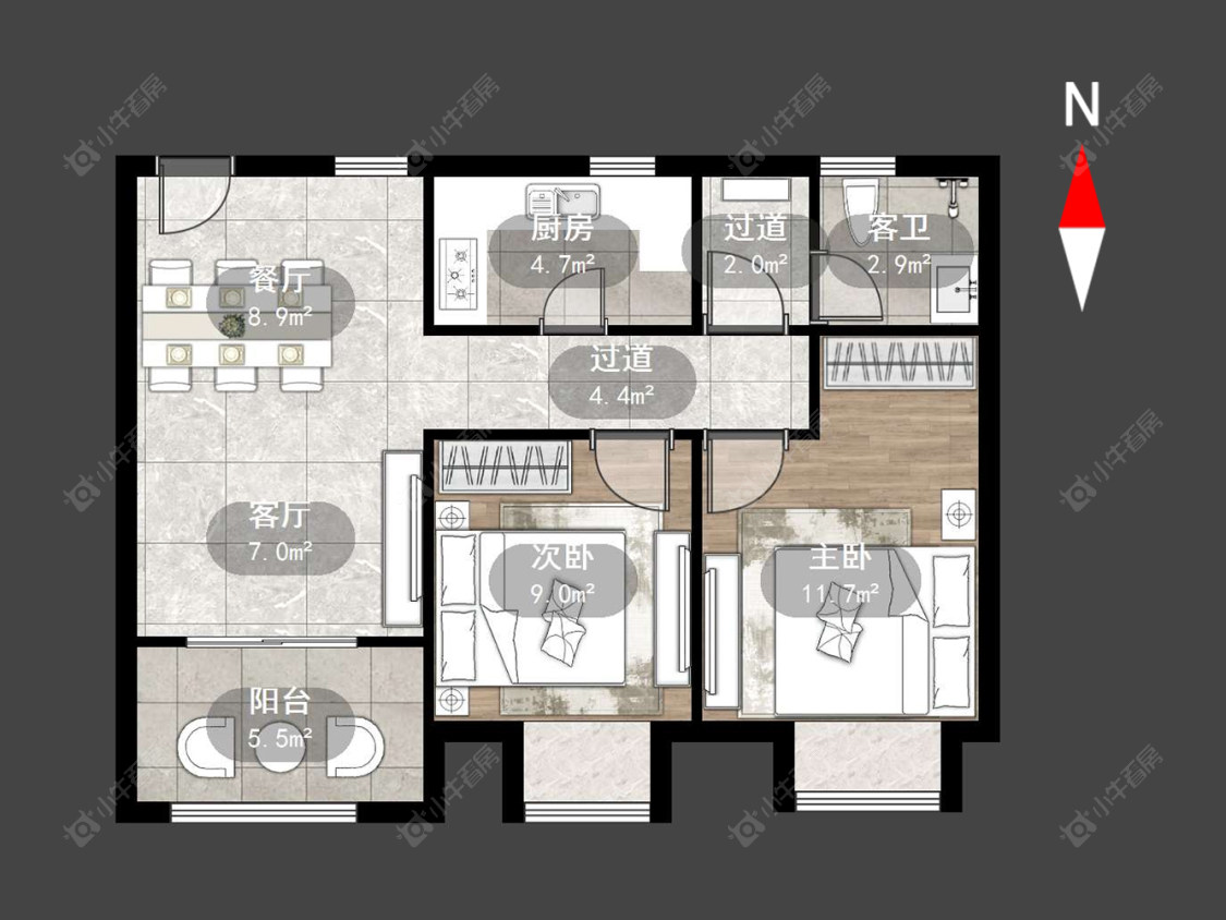 常州华林家园三期在售二手房源户型图_小牛看房