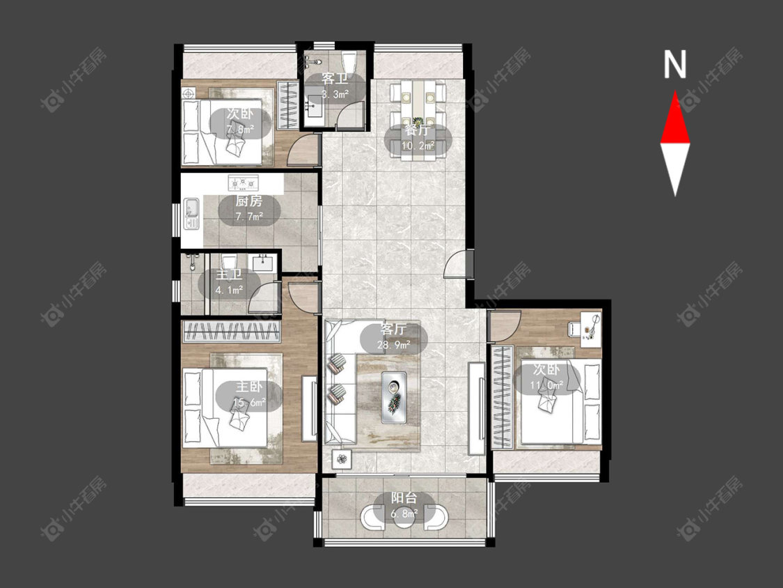 常州碧桂园浅水湾在售二手房源户型图_小牛看房