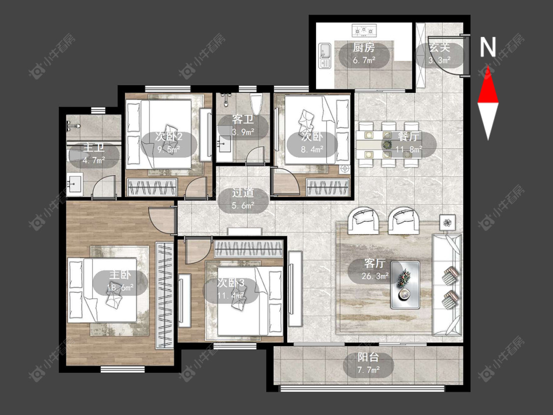 常州山水雅居在售二手房源户型图_小牛看房