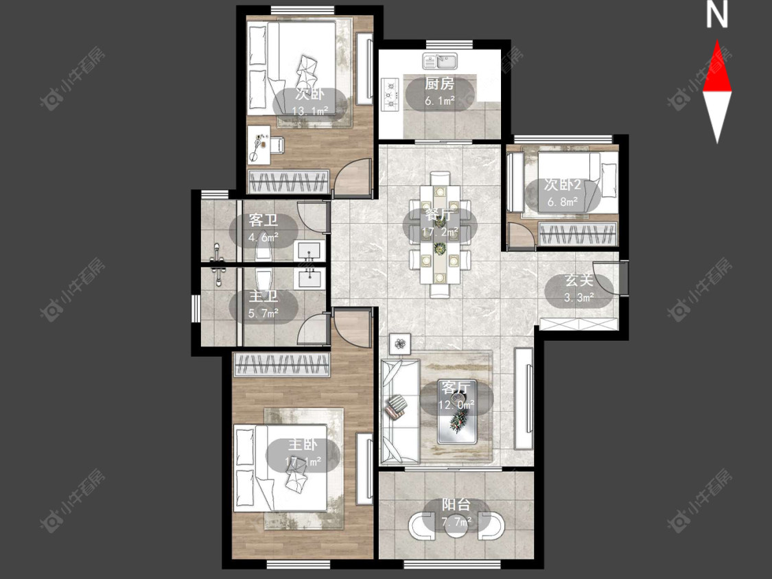 香溢紫郡三期房源户型图 常州香溢紫郡三期在售二手房源户型图_小牛看房