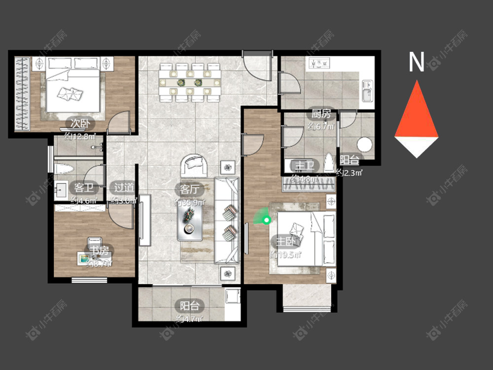 常州星河国际一区在售二手房源户型图_小牛看房
