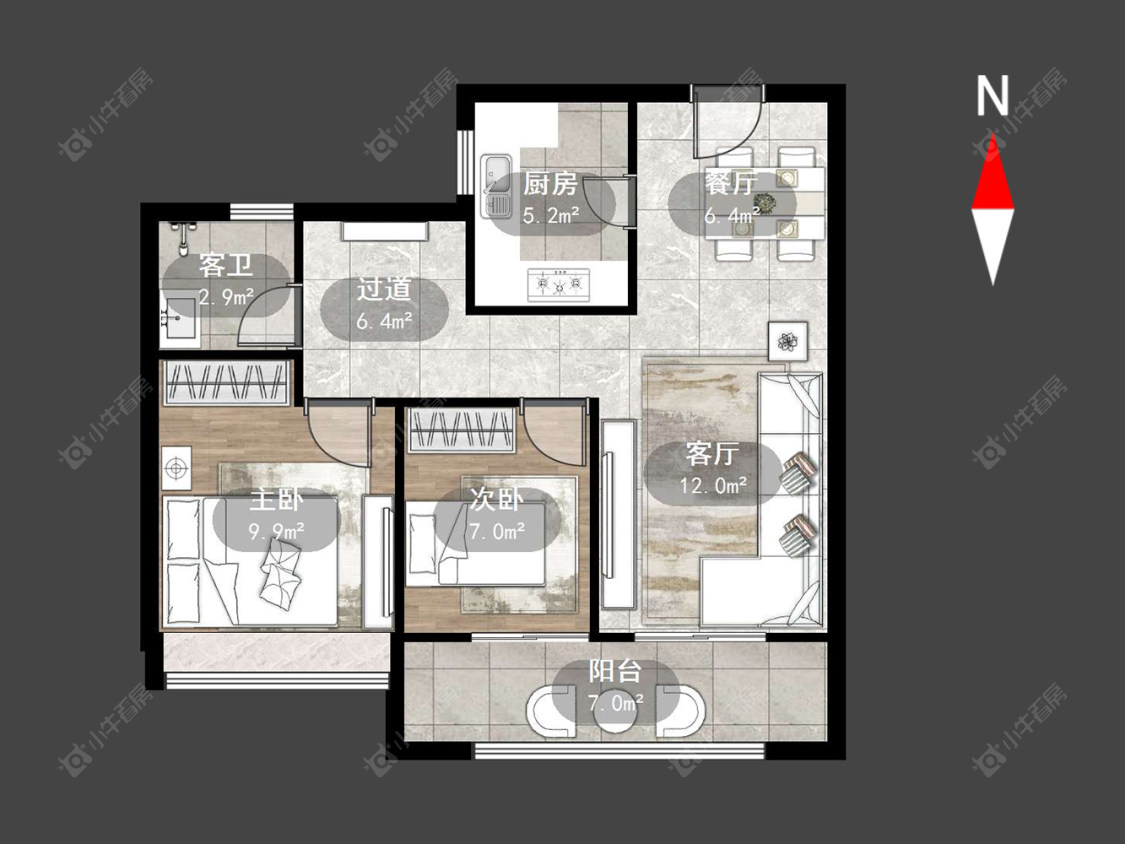 常州邹新花园D区在售二手房源户型图_小牛看房