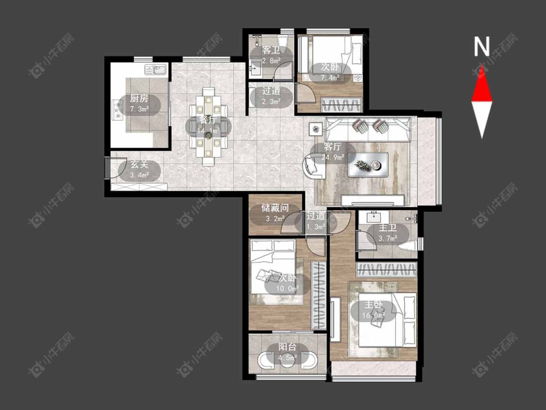 南甸苑房源户型图 常州南甸苑在售二手房源户型图_小牛看房