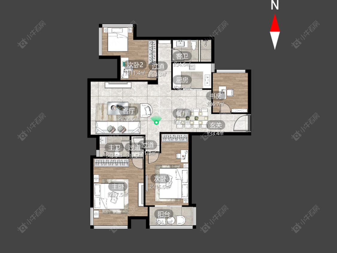 东方福郡房源户型图 常州东方福郡在售二手房源户型图_小牛看房