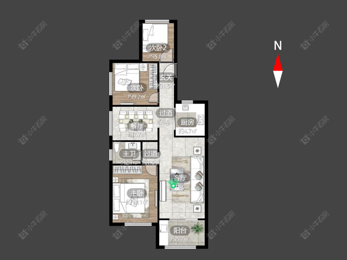 新城悠活城房源户型图 常州新城悠活城在售二手房源户型图_小牛看房