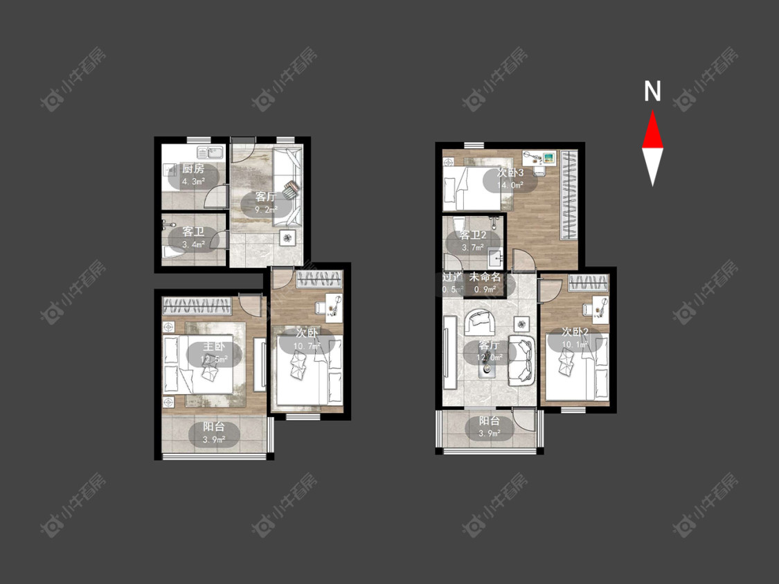 常州红梅东村在售二手房源户型图_小牛看房