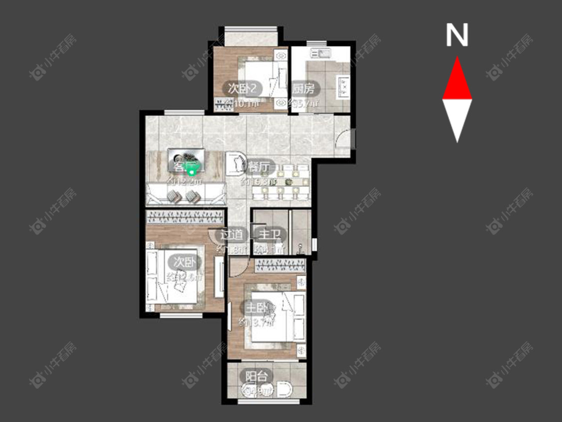 常州银河湾第一城一期在售二手房源户型图_小牛看房