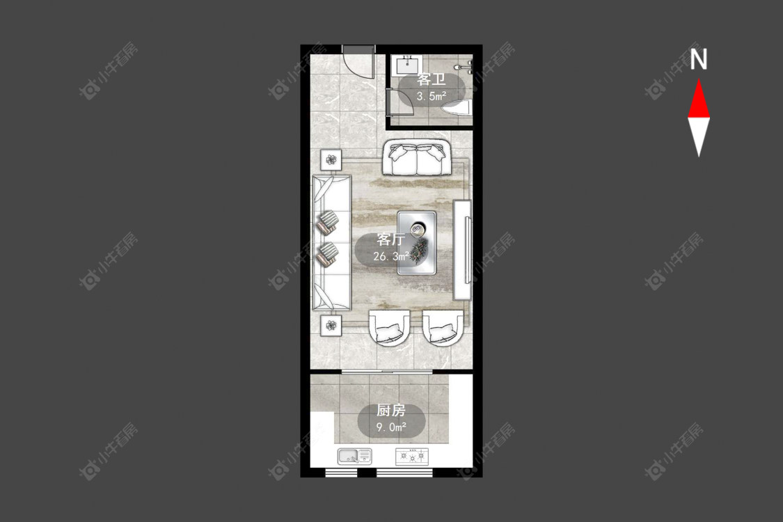 常州吾悦广场糖果公寓在售二手房源户型图_小牛看房