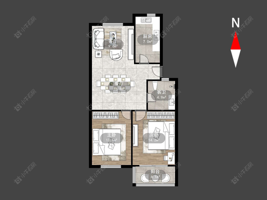 蓝天花园东区房源户型图 常州蓝天花园东区在售二手房源户型图_小牛看房